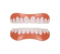 Care Spring Dentures Full Mouth Silicone Denture Reline Kit, 1 Pair False Teeth Set for Man And Women Adults, Soft And Comfortable, Clip on Veneers Top And Bottom, Natural-Looking