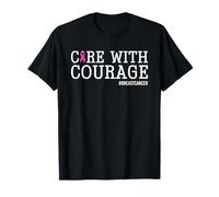 Care with Courage Breast Cancer Awareness Support Nurse RN T-Shirt