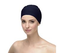 CAREBELL Headwear Organic Sleep Cap - Natalia Cotton (Navy), Navy, One Size, Navy Blue
