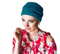 CAREBELL Oncological and Alopecia Turban MAR in Various Shades · Organic Bamboo Fabric Headwear, Ocean, One size