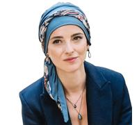 CAREBELL Preformed oncological scarf model Smooth Soho. Handmade with bamboo fabric. Specific for cases of hair loss, such as Alopecia or chemotherapy.