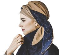 CAREBELL Smooth Camel Gold - Oncological cotton scarf turban for chemotherapy or alopecia