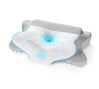 Careboda Memory Foam Pillow, Comfortable Pillow, Supportive Neck pillow, Ergonomic side sleeper pillow，with Washable Cooling Ice Silk Cover,White/Grey