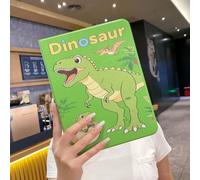 Carechoi for iPad A16 Case 2025 11 inch/for iPad 10th Generation Case 2022 10.9" - Cute Cartoon Folio Cover with Pencil Holder, Adjustable Stand & Auto Sleep/Wake for Kids Boys Girls, Green Dinosaur