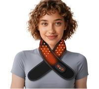 Carecomfi Cordless Neck Heating Pad with Massage,Built-in 3000mAh Battery,Thermal Therapy to Relieve Pain,Stiffness,and Fatigue,3 Heating and Massage Settings,USB Electric Heating Neck-Holder,Gift