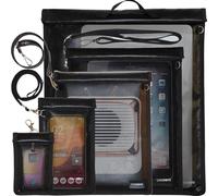 Caredgitz 5 Pack Faraday Bags - Extra Large Faraday Bag for Laptop & Phone & Tablet & Car Key, Faraday Cages with Handle, Faraday Pouch with Strap Anti-Hacking, Faraday Key Fob Protector RFID Blocker