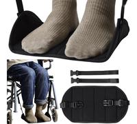 Caredgitz Wheelchair Foot Rest Hammock, Wheel Chair Leg Rest w/Rigid Base, Foot Sling for Footrest Replacement Adjustable Height, Anti Clash Leg Support Hammock for Rollator, Wheelchair Accessories