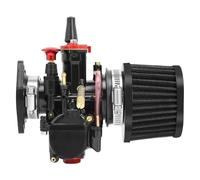 Career Carburetor for PWK Carb with Air Filter for Intake Manifold Adapter Visible Float Bowl 90°Guide Elbow Tube for Predator 212 GX160 GX200(34mm Black Kit 2)