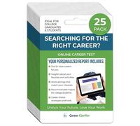 Career Exploration Test for Students - 25 Online Test Codes Included - Ideal for High School & College Students