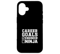 Career Goals Engineer Ninja Playful Genius - Case for iPhone 16