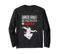Career Goals Engineer Ninja Playful Genius Long Sleeve T-Shirt