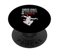Career Goals Engineer Ninja Playful Genius PopSockets Adhesive PopGrip