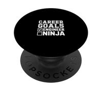 Career Goals Engineer Ninja Playful Genius - PopSockets Adhesive PopGrip