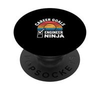 Career Goals Engineer Ninja Playful Genius --- PopSockets Adhesive PopGrip