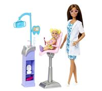 Careers Dentist Doll and Playset with Accessories, Medical Doctor Set, Barbie Toys, HKT70