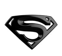 Careflection 3D Superman Black Badge Emblem Sticker Decal for All Car Bike SUV Mobile Laptop (5.5 x 3.5 cm)