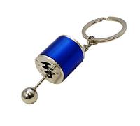 Careflection Car 6 Speed Gearbox Gear Shift Key Chain Ring Fob Keyring Racing Tuning Model - blue