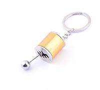 Careflection Car 6 Speed Gearbox Gear Shift Key Chain Ring Fob Keyring Racing Tuning Model - YELLOW