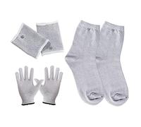 CareforYou 3 Pairs/lot Conductive Silver Fiber TENS/EMS Electrode Therapy Gloves+Socks+Knee Pads Electrotherapy Unit for Phycical Therapy