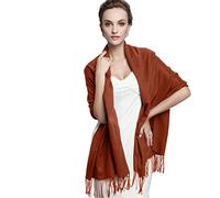 CareforYou®40 Colors Ladies Womens Pashmina Solid Long Scarf Soft Shawl Hijab Scarf Huge Range Wrap (Rust Red 39)