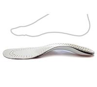 CareforYou® Child Kids Full Length Flatfoot Supportor Orthotic Arch Shoe Insoles Inserts Pigeon-toed Splayed Feet Corrector Real Leather With Air Hole (L:20cm/7.87in)