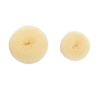 CareforYou® Children Kids Girls Ballet Dance Hair Bun Donut Ring Shaper Hair Styler Maker Doughnut Former Sponge PACK OF 2 SIZES Small & Medium (Beige)