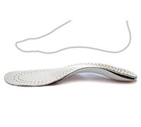 CareforYou® Kids Flat Foot Insoles Full Length Orthotic Arch Support Shoe Inserts Pigeon-Toed Flatfoot Correction Pad Breathable Soft Real Leather Surface (XL)