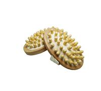 CareforYou Natural Wood Anti Cellulite Massager Body Slimming Circulation Brush Muscle Relax Palm Sauna Spa Bath Massage, Pack 2