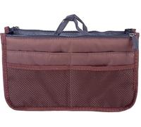 Careforyou® Women Lady Portable Purse Organizer Insert Multi-function Cosmetic Storage Bag in Bag Travel Makeup Organiser Handbag Pouch Insert Bag (Coffee 11)