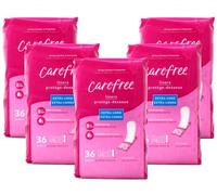 Carefree Acti-Fresh Body Shape Extra Long To Go Unscented Pantiliners 36 ct - Pack of 5