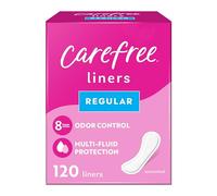 Carefree Acti-Fresh Ultra-Thin Panty Liners, Regular, Unscented - 120 Count