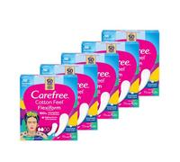 Carefree Cotton Feel Flexiform Pantyliners with Fresh Fragrance (Pack of 56), 100% Breathable with Long-Lasting Fresh Feeling, Size Normal