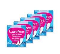 Carefree Cotton Feel Flexiform Pantyliners with Fresh Fragrance (Pack of 56), 100% Breathable with Long-Lasting Fresh Feeling, Size Normal