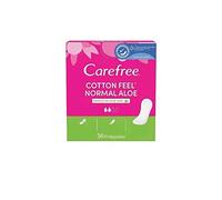 Carefree Cotton Feel Normal Breathable Panty Liners Aloe Vera Fragrance Absorption Level Two Size Normal Pack of 56