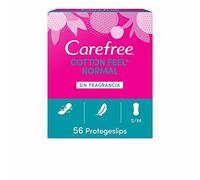 Carefree Cotton Feel Normal Fragrance-Free Panty Liners (56 Pack), Protects Briefs of Normal Absorbency and Breathable for Daily Use, Protects Briefs for All Types of Panties