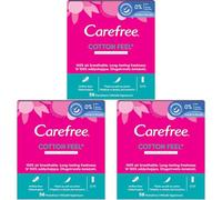 Carefree Cotton Feel Normal Panty Liners, 56 Count (Pack of 3)