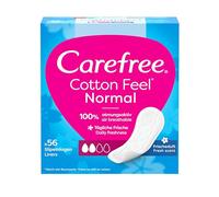 Carefree Cotton Feel Normal panty liners with fresh scent, normal size, 56 pieces (pack of 1)