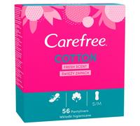 Carefree Cotton Feel Normal panty liners with fresh scent, normal size, 56 pieces (pack of 1)