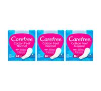 Carefree Cotton Unscented Panty Liners 56 Pack - Pack of 3
