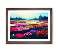 Carefree Flower Market H1022 Framed Print for Living Room Bedroom Home Office Décor, Wall Art Picture Ready to Hang, Walnut A3 Frame (46 x 34 cm)