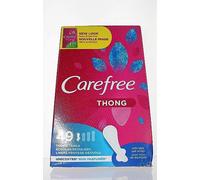 Carefree Pantiliners for Thongs with Stay Put Wings Unscented (Pack of 4)