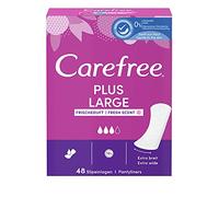 Carefree Panty liners Plus Large with fresh fragrance, particularly absorbent and additional protection, for a long-lasting feeling of freshness, size: L (6 x 48 pieces)