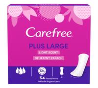 Carefree Plus Large Unscented Pantyliners 64 Pack pack