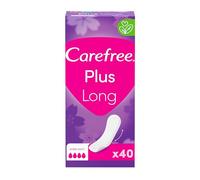 Carefree Plus Long Ultimate Enhanced Core Pantiliners Fragrance Free Absorption Level Four Large Extra Long (Pack of 40)