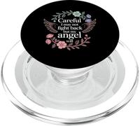 Careful I May Not Fight Back But My Angel Will |- PopSockets PopGrip for MagSafe