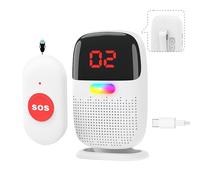 Caregiver Finder System with Digital Display for Elderly Assistance, Fall Prevention and Nurse Calls, Wireless Pager for Patient Use at Home (1