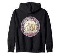 Caregiver Mom Like A Regular Mom But Cooler Caring Support Zip Hoodie