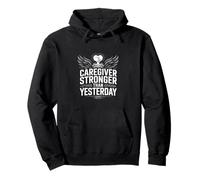 Caregiver Stronger Than Yesterday Heart Support Pullover Hoodie