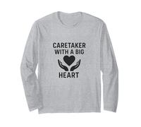 Caregiver with A Big Heart Helping Hands Art Long Sleeve T-Shirt