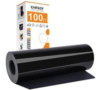 CAREGY Heat Transfer Vinyl HTV for T-Shirts 12 Inches by 100 Feet Roll (Black)